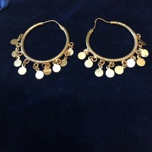 Egyptian costume jewelry-golden earrings
